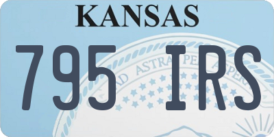 KS license plate 795IRS