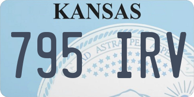 KS license plate 795IRV