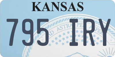 KS license plate 795IRY