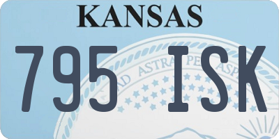 KS license plate 795ISK