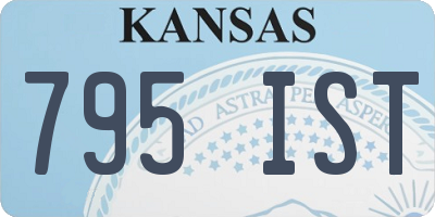 KS license plate 795IST