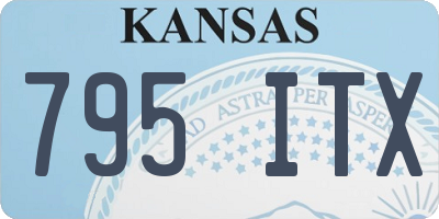KS license plate 795ITX