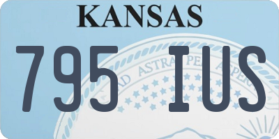 KS license plate 795IUS
