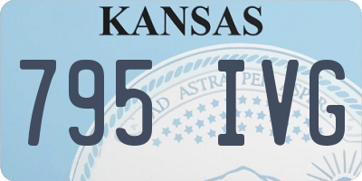 KS license plate 795IVG