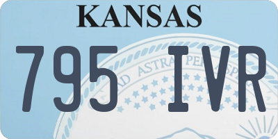 KS license plate 795IVR