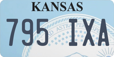 KS license plate 795IXA