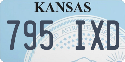 KS license plate 795IXD