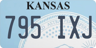 KS license plate 795IXJ