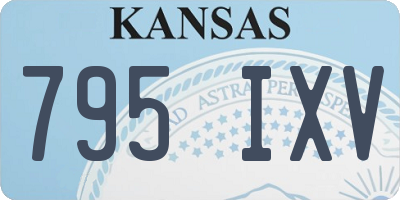 KS license plate 795IXV