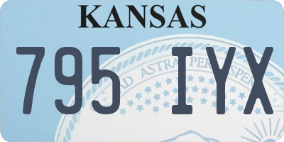 KS license plate 795IYX