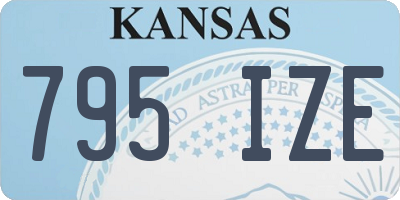 KS license plate 795IZE