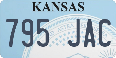 KS license plate 795JAC