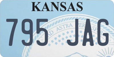 KS license plate 795JAG