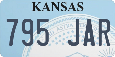 KS license plate 795JAR