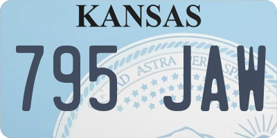 KS license plate 795JAW