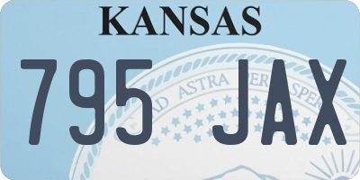 KS license plate 795JAX