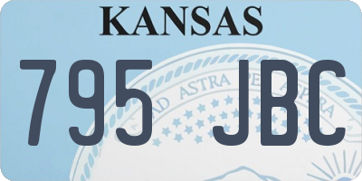 KS license plate 795JBC