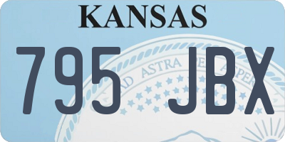 KS license plate 795JBX
