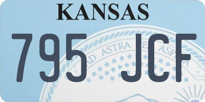 KS license plate 795JCF