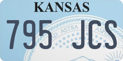 KS license plate 795JCS