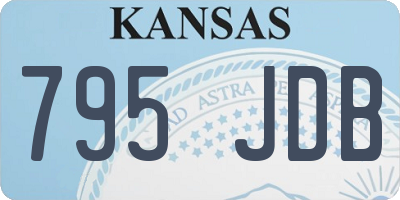 KS license plate 795JDB