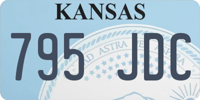 KS license plate 795JDC