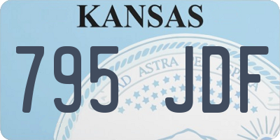 KS license plate 795JDF