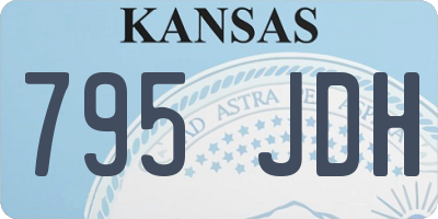 KS license plate 795JDH