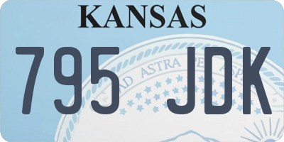 KS license plate 795JDK