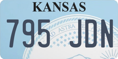 KS license plate 795JDN