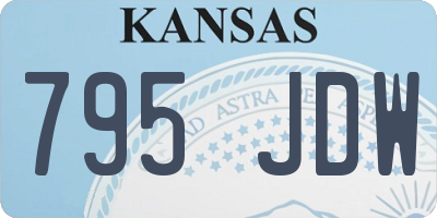 KS license plate 795JDW