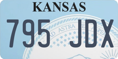 KS license plate 795JDX