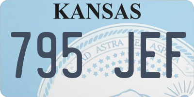 KS license plate 795JEF