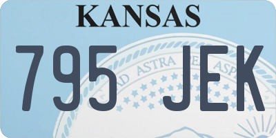 KS license plate 795JEK