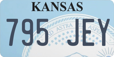 KS license plate 795JEY