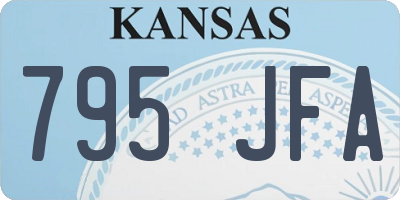 KS license plate 795JFA