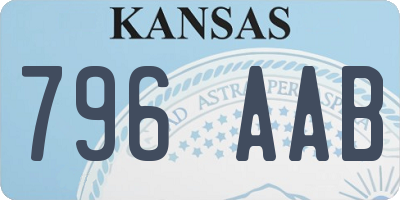 KS license plate 796AAB