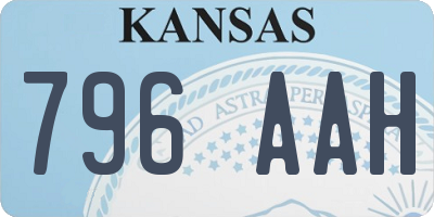 KS license plate 796AAH