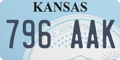 KS license plate 796AAK