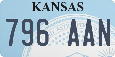 KS license plate 796AAN