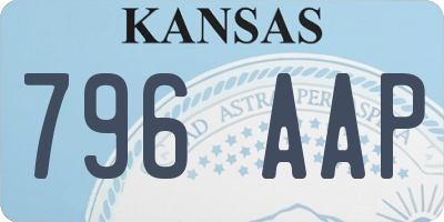 KS license plate 796AAP
