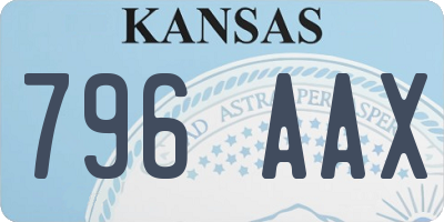 KS license plate 796AAX