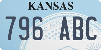 KS license plate 796ABC