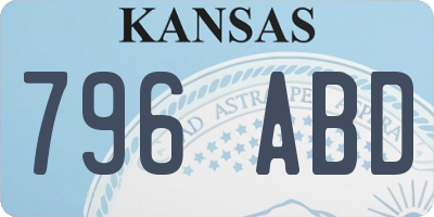 KS license plate 796ABD