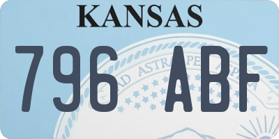 KS license plate 796ABF
