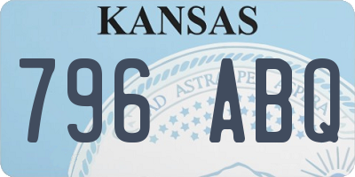 KS license plate 796ABQ