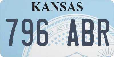 KS license plate 796ABR