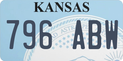 KS license plate 796ABW