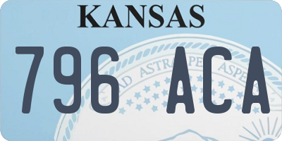 KS license plate 796ACA