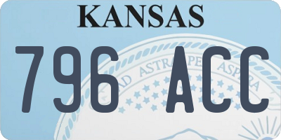 KS license plate 796ACC
